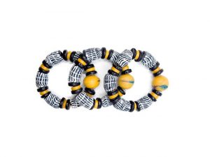 Men’s Handmade Ghanaian Glass Beaded Bracelet Set