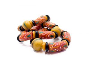 Men’s Handmade Ghanaian Glass Beaded Bracelet Set