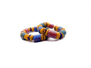 Unisex Handmade Ghanaian Glass Beaded Bracelet Set