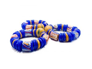 Royal Blue Unisex Ghanaian Beaded Bracelet Set