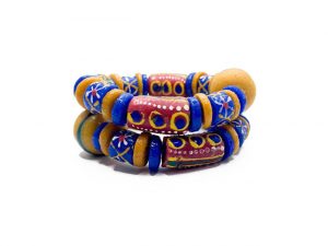 Unisex Handmade Ghanaian Glass Beaded Bracelet Set