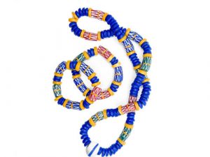 Men’s Handmade Ghanaian Beaded Necklace and Bracelet Set