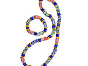 Unisex Handmade Ghanaian Beaded Necklace and Bracelet Set