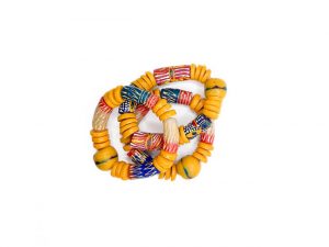 Unisex Handmade Ghanaian Glass Beaded Bracelet Set
