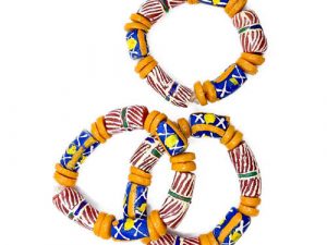 Women’s Handmade Ghanaian Glass Beaded Bracelet Set